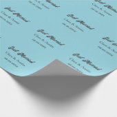 Papier Cadeau Mariés add nom couple date année simulation de mar (Coin)