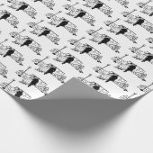 Papier Cadeau mariés de style vintage (Coin)