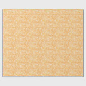 Papier Cadeau Marigold Floral : Motif orange simple (Plat)