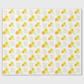 Papier Cadeau Marigold stylisé jaune orangé nommé enveloppement  (Plat)