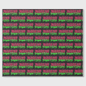 Papier Cadeau Marilyn Prénom Graffiti red green (Plat)