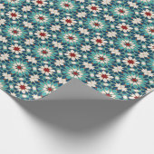 Papier Cadeau Marine Bleu Turquoise Blanc Marbre Rouge Marbre Ma (Coin)