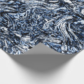 Papier Cadeau Marine Blue Nature Motif Abstrait (Coin)