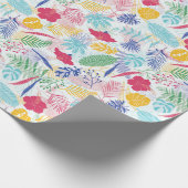 Papier Cadeau Marine Blue Rose Wild Rain Forest Mariage À feuill (Coin)