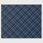 Papier Cadeau Marine Blue Scottish Tartan Plaid Holiday (Plat)