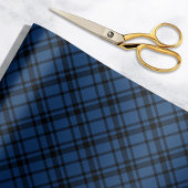 Papier Cadeau Marine Blue Scottish Tartan Plaid Holiday