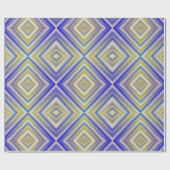 Papier Cadeau Marine Blues Alternative Diamond Motif (Plat)