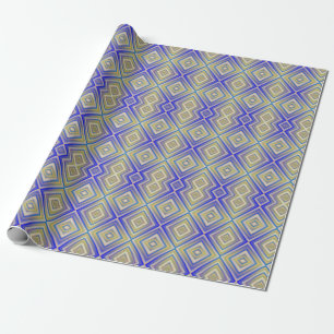 Papier Cadeau Marine Blues Alternative Diamond Motif