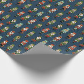 Papier Cadeau Marine des Nutcrackers de Noël (Coin)