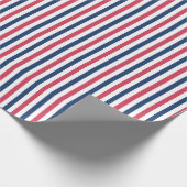 Papier Cadeau Marine et Red Stripes, américain, patriotique (Coin)