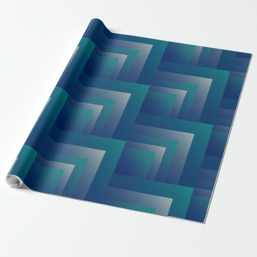 Papier Cadeau Marine gris turquoise (Déroulé)