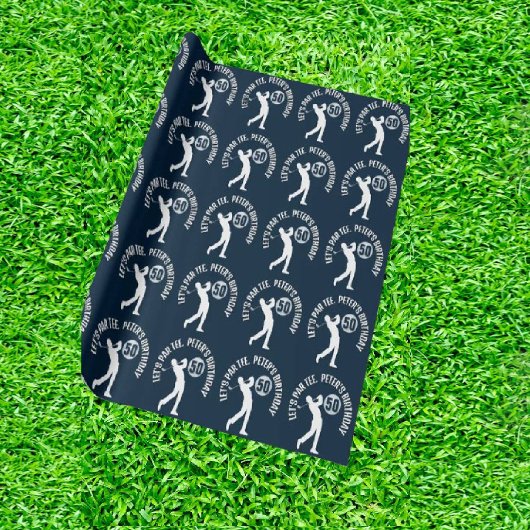 Papier Cadeau Marine Joyeux anniversaire MAN Golfer