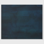 Papier Cadeau Marine Luster bleu foncé Aquarelle texture Mariage (Plat)