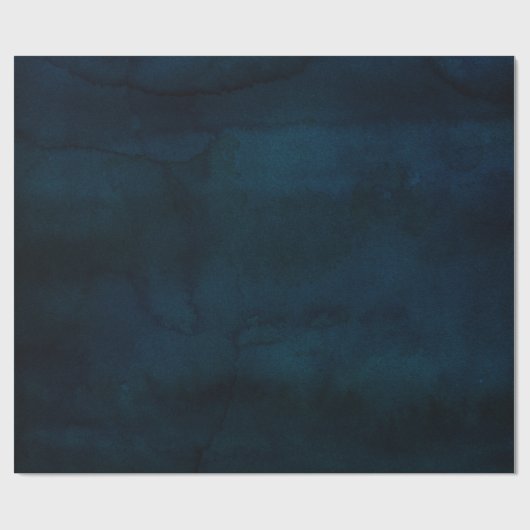 Papier Cadeau Marine Luster bleu foncé Aquarelle texture Mariage (Plat)