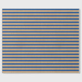 Papier Cadeau Marine Nautique Lignes Bleues Faux Rustique Brown  (Plat)