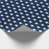 Papier Cadeau Marine patriotique bleu blanc étoiles motif modern (Coin)