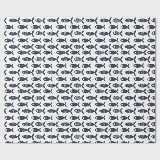 Papier Cadeau Marine Sea Fish Ocean Beach house Scandinave (Plat)