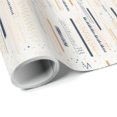 Papier Cadeau Marine terrestre neutre Boho rouille géométrique e (Coin rond)