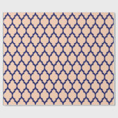 Papier Cadeau Marine XL Quatrefoil marocain #4 (Plat)