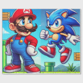 Papier Cadeau mario and sonic gift wrap (Plat)