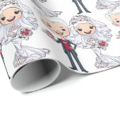 Papier Cadeau Marital ou mariage (Coin rond)