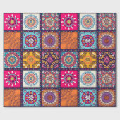 Papier Cadeau Marocain coloré motif Mandala (Plat)