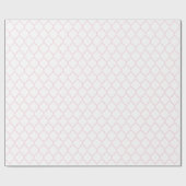 Papier Cadeau Marocain Quatrefoil rose-clair sur le blanc (Plat)