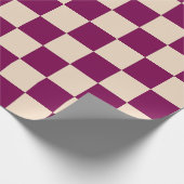Papier Cadeau Maroon and beige checkerboard pattern (Coin)