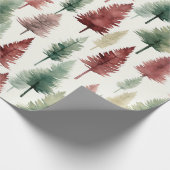 Papier Cadeau Maroon et pin vert foncé (Coin)