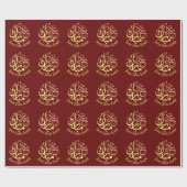 Papier Cadeau Maroon personnalisé Aïd el-Moubarak (Plat)