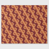 Papier Cadeau Maroon Rouge Orange Cercles Fusion Art Motif (Plat)