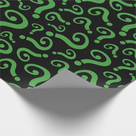 Papier Cadeau Marque d'interrogation verte (Coin)