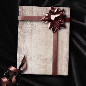 Papier Cadeau Marque rustique | Grain de cuivre blanc