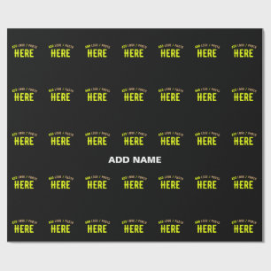 PAPIER CADEAU MARQUE VERIFIEE NOIRE PERSONNALISABLE MODERNE ET C