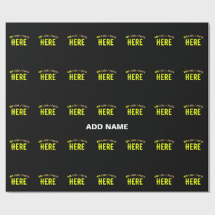 PAPIER CADEAU MARQUE VERIFIEE NOIRE PERSONNALISABLE MODERNE ET C