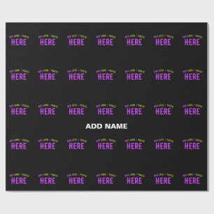 PAPIER CADEAU MARQUE VERIFIEE NOIRE PERSONNALISABLE MODERNE ET C
