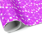 Papier Cadeau Marques symétriques roses et blanches (Coin rond)