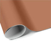 Papier Cadeau Marron Brûlé Couleur Uni (Coin rond)