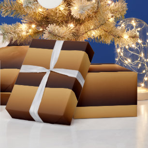 Papier Cadeau Marron Chocolat Doré Couleurs Chaudes