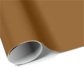 Papier Cadeau Marron Chocolat Moderne Minimaliste (Coin rond)