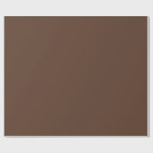 Papier Cadeau Marron Chocolat Moderne Uni (Plat)