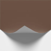 Papier Cadeau Marron Chocolat Moderne Uni (Coin)