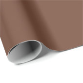 Papier Cadeau Marron Mocha Uni | Classique | Élégant (Coin rond)
