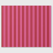 Papier Cadeau Marron Rouge Rose Design à rayures (Plat)