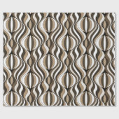 Papier Cadeau Marron Vague Rétro (Plat)