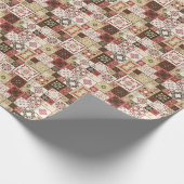 Papier Cadeau Marsala Marsala Marsala Motif en Carrelage (Coin)