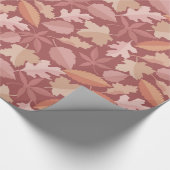 Papier Cadeau Marsala motif feuille (Coin)