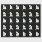 Papier Cadeau Marsh-meow-low Funny Chat Marshmallow Pun Dark BG (Plat)