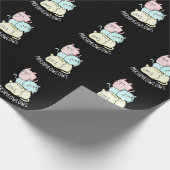 Papier Cadeau Marsh-meow-low Funny Chat Marshmallow Pun Dark BG (Coin)