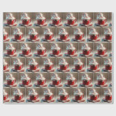 Papier Cadeau Marshmallow Snowman Dans Chocolat Chaud (Plat)